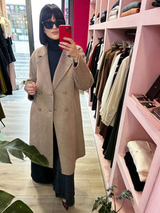 CAPPOTTO IN MISTO LANA TORTORA