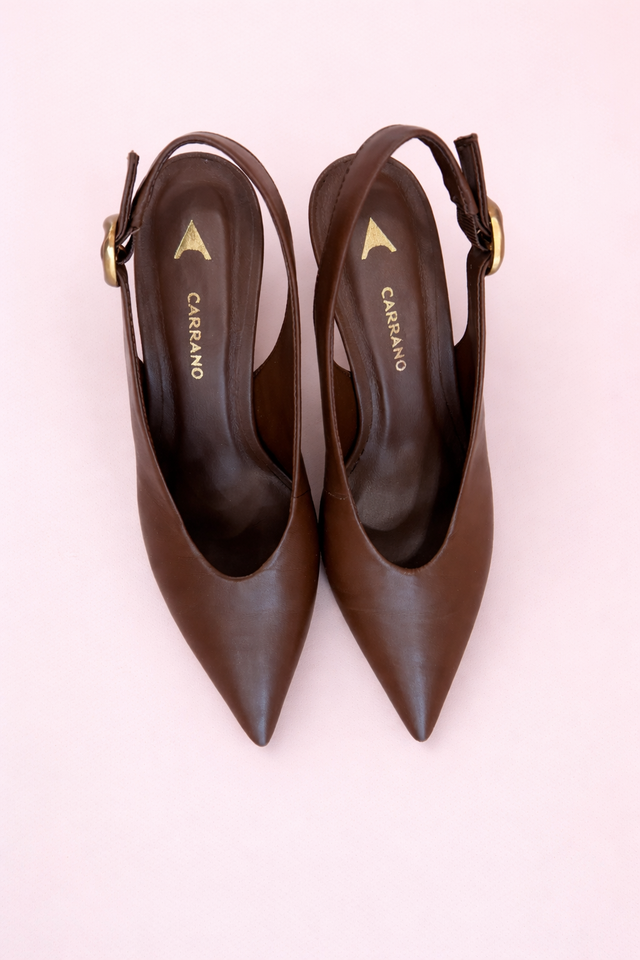 CARRANO - SLINGBACK CON FIBBIA ORO