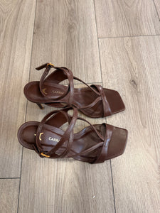 CARRANO - SANDALO CON LISTINI CIOCCOLATO