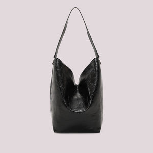 MIMÌ - BORSA A SACCA EFFETTO COCCO NERA