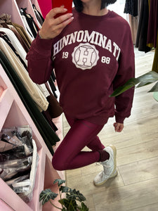 HINNOMINATE - LEGGINS IN LYCRA BORDEAUX