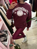HINNOMINATE - LEGGINS IN LYCRA BORDEAUX
