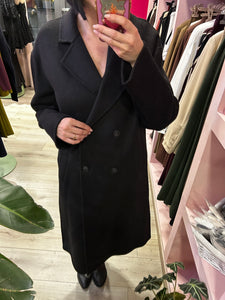 CAPPOTTO IN MISTO LANA NERO