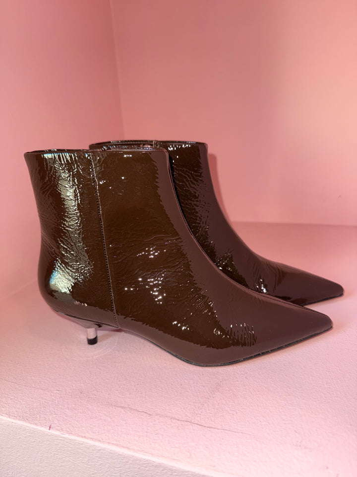 CARRANO - STIVALETTO VERNICE DARK BROWN