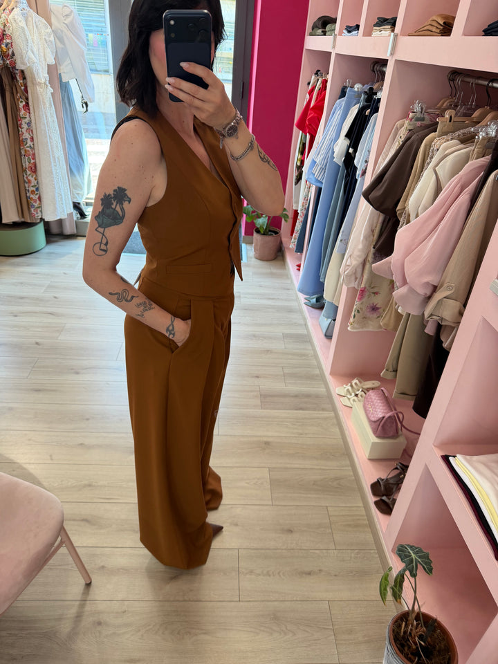 PANTALONE A PALAZZO CON PINCES - KOSTUMN