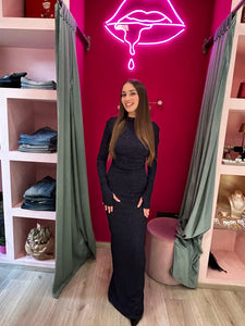 KOSTUMN - ABITO LUREX BLU