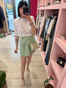 MINIGONNA FIOCCO VERDE MENTA - MIMI MUA