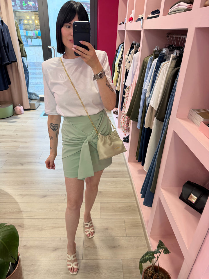 MINIGONNA FIOCCO VERDE MENTA - MIMI MUA
