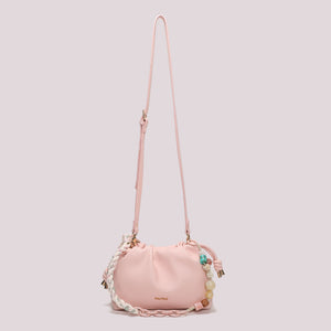BORSA A TRACOLLA CON FOULARD ROSA - MIMI