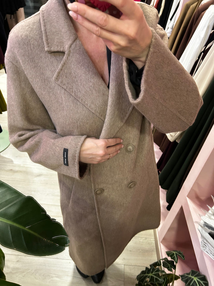 CAPPOTTO IN MISTO LANA TORTORA