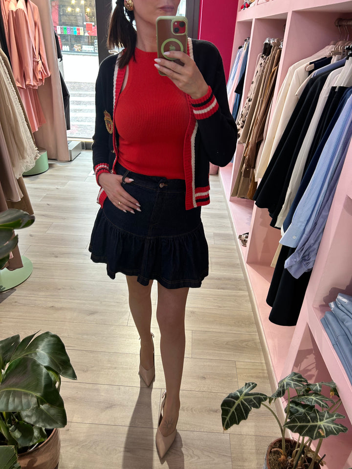 MOTEL - MINIGONNA BALZE DENIM