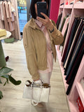 GIUBBOTTO IN ECO DAINO BEIGE - MOTEL