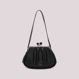 MIMÌ - BORSA CLUTCH MORBIDA CON CHIUSURA A SFERE NERA
