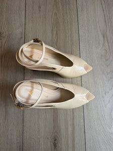 CARRANO - SLINGBACK IN PELLE PEEP-TOE
