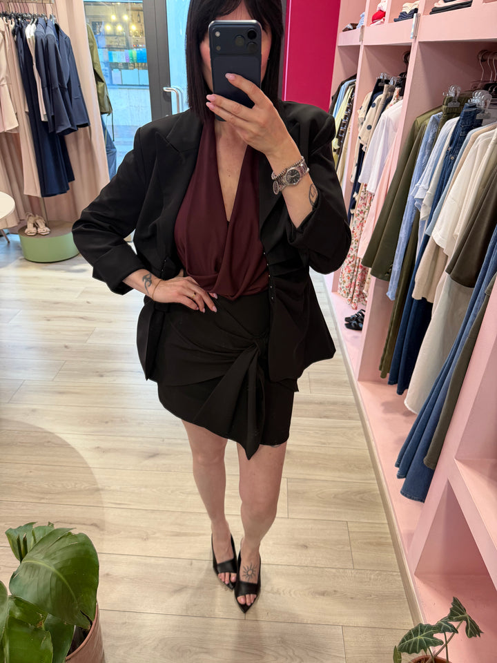 MINIGONNA FIOCCO NERO - MIMI MUA