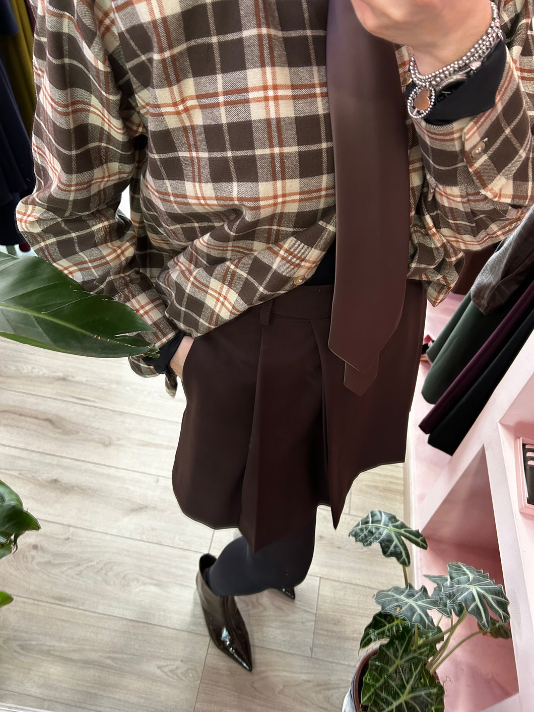 IMPERIAL - GONNA PANTALONCINO MORO