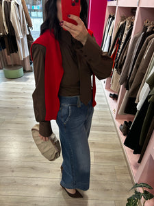 MOTEL - JEANS ELASTICIZZATO A PALAZZO CON RISVOLTO