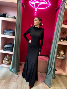 REVISE - ABITO LUNGO CON DETTAGLI NERO