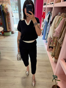 PANTALONE CROPPED BLU - MIRONCÉ