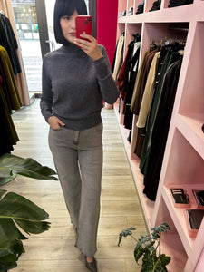 MIMÌ MUÁ - JEANS MICRO STRASS GREY