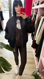 HINNOMINATE - BOMBER OVERSIZE NERO