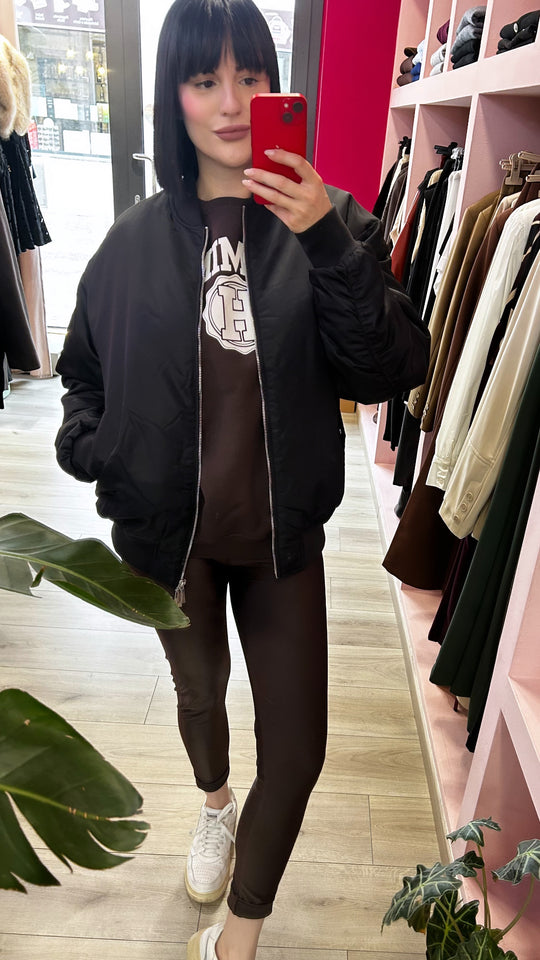HINNOMINATE - BOMBER OVERSIZE NERO