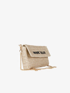 BORSA IN RAFIA BUBY ANTIGUA BEIGE - MARC ELLIS