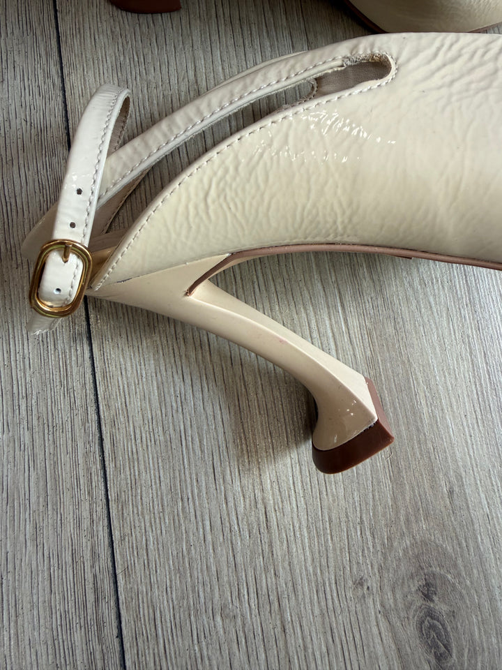 CARRANO - SLINGBACK IN PELLE PEEP-TOE