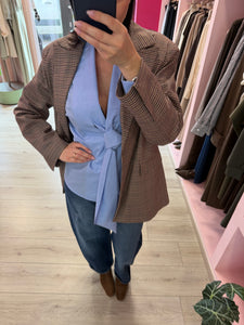 MOTEL - CAMICIA CON CRAVATTINO AZZURRA