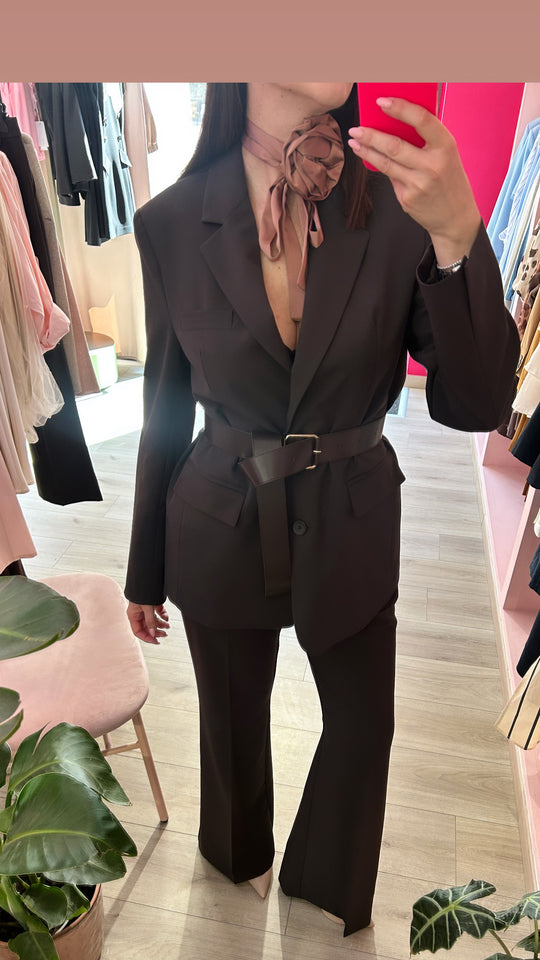 IMPERIAL - BLAZER CON CINTURA MORO