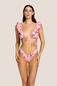 4GIVENESS - TRIANGOLO INCROCIATO CON SLIP A V ROSA