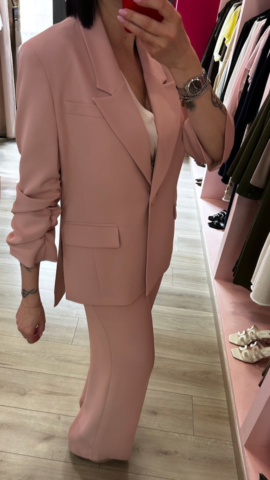 IMPERIAL - BLAZER MONOPETTO CON MANICHE ARRICCIATE