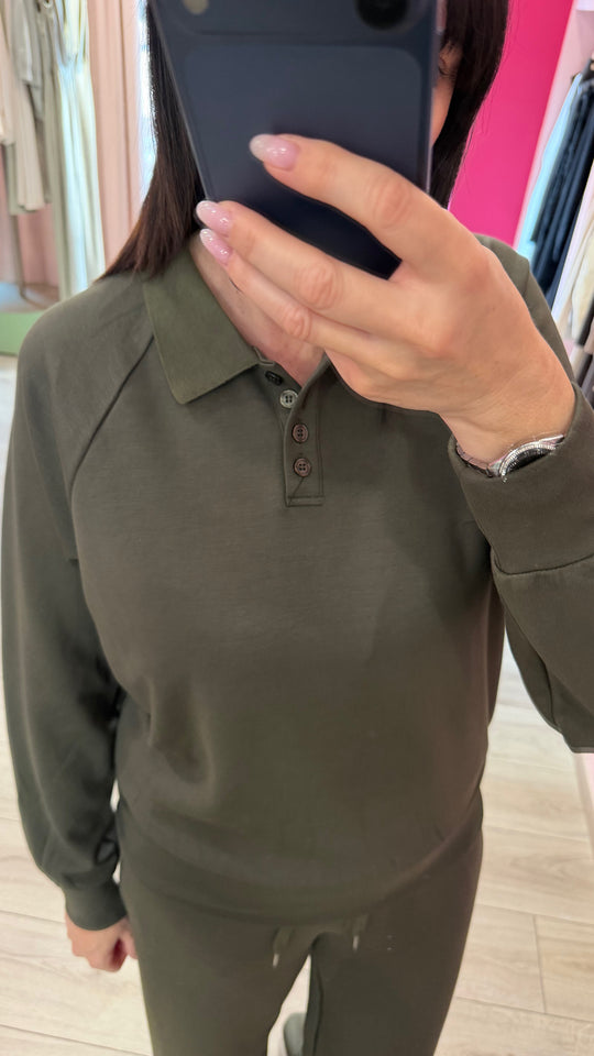 S.C. - FELPA A POLO VERDE MILITARE