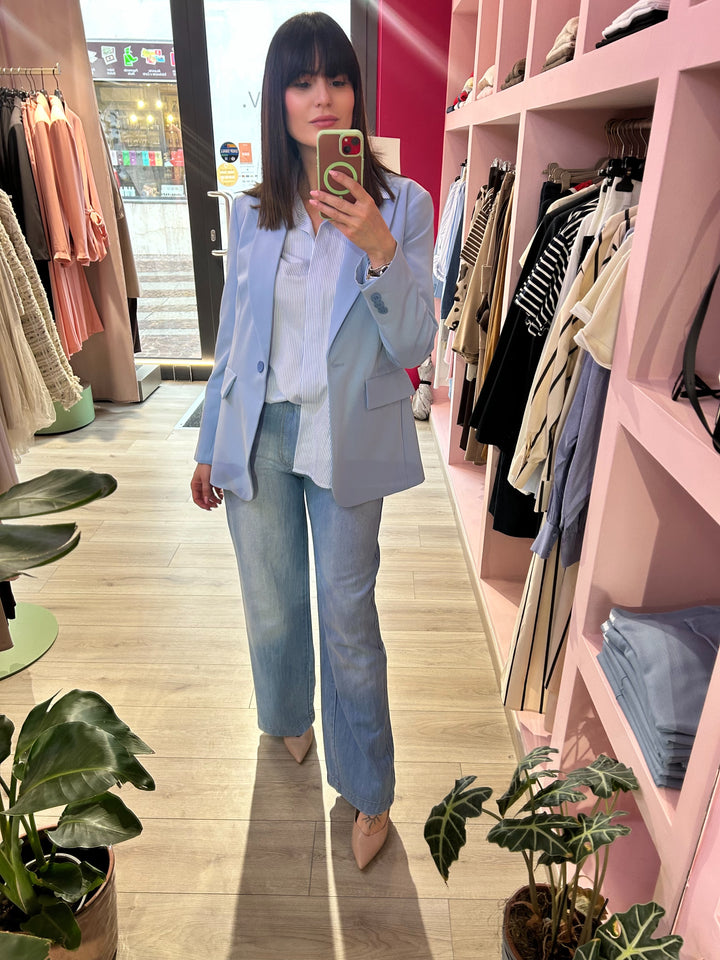 MOTEL - JEANS A PALAZZO CON DOPPIA CUCITURA