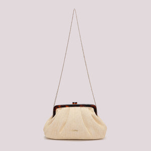 MIMÌ - CLUTCH IN RAFIA PANNA