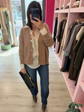 IMPERIAL - CARDIGAN CAMMELLO CON BOTTONI