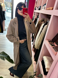 CAPPOTTO IN MISTO LANA TORTORA