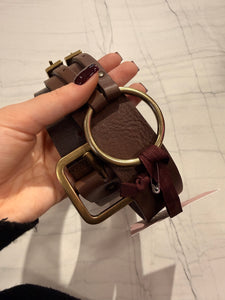 MEME ROAD - CINTURA ALTA CON DETTAGLI MARRONE