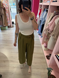 PANTALONE CON PINCES MILITARE - H2O