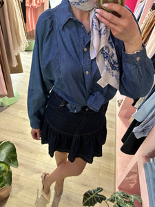 MOTEL - MINIGONNA BALZE DENIM