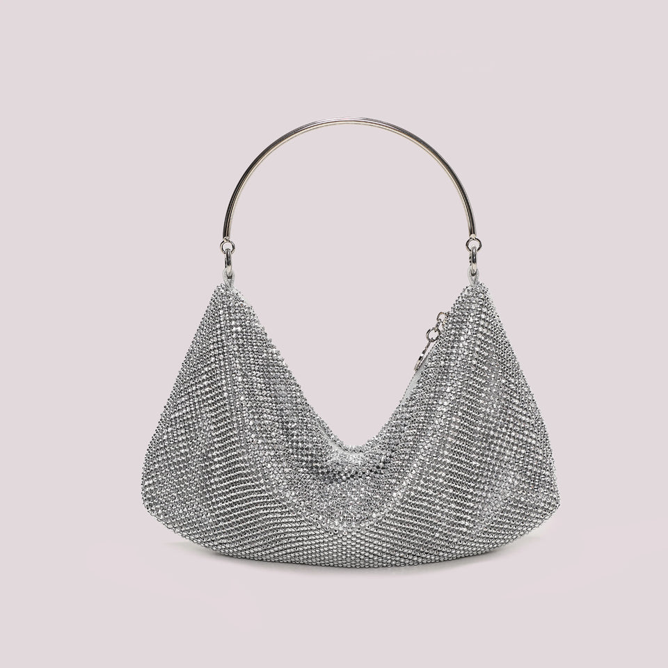 POCHETTE IN RETE DI STRASS ARGENTO - MIMI