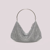 POCHETTE IN RETE DI STRASS ARGENTO - MIMI