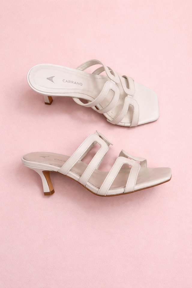 CARRANO - SANDALO MULE BIANCO