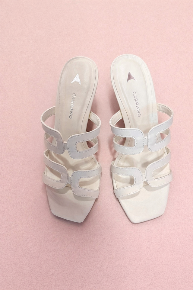 CARRANO - SANDALO MULE BIANCO