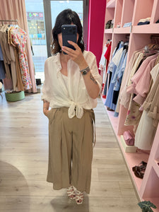 PANTALONE CON PINCES SABBIA - H2O